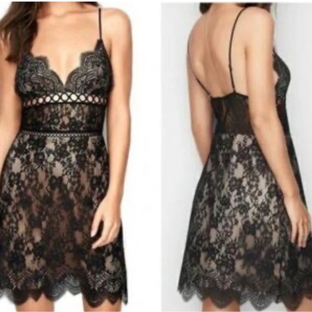 Elegant Black Lace Dress